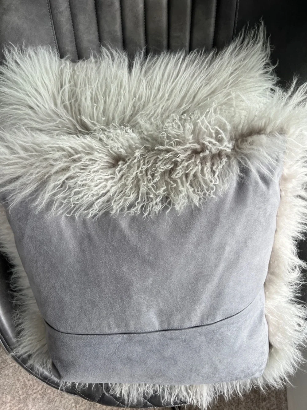 Z Gallerie Sheepskin Accent Pillow